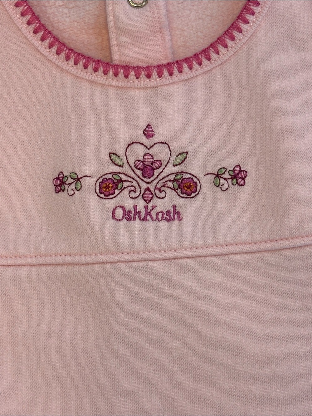 Baby OshKosh B'gosh Pink French Terry Jumper Dress Size 0-3M - Picture 3 of 7